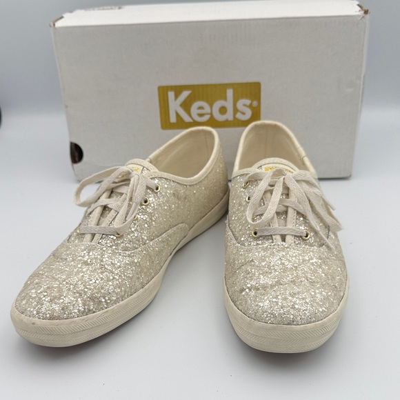 Keds Shoes - Keds Sparkly Sneakers, White, Size 9.5